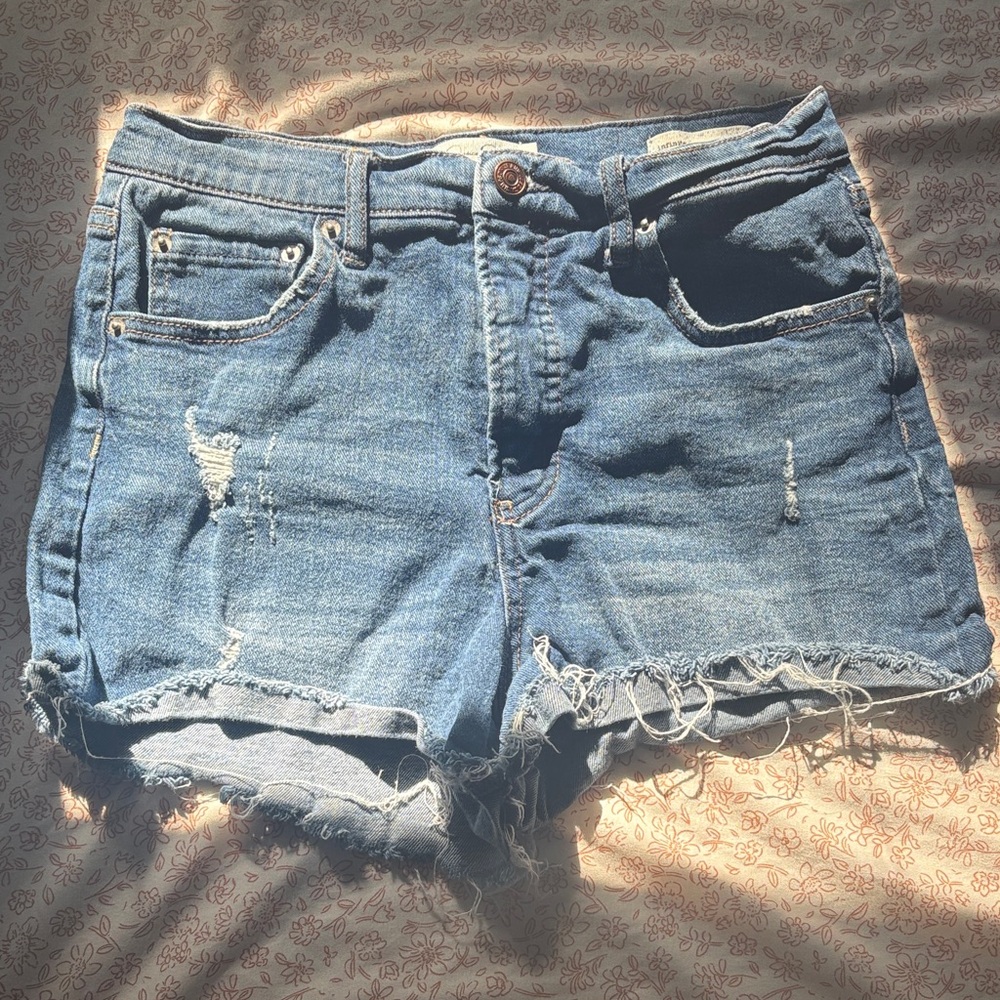 Jessica Simpson Blue Distressed Jean Shorts